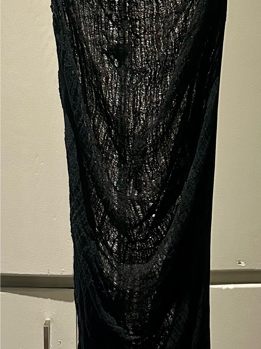 *New* Sandrine Philippe: Deconstructed Lace Wool Jersey Dress
